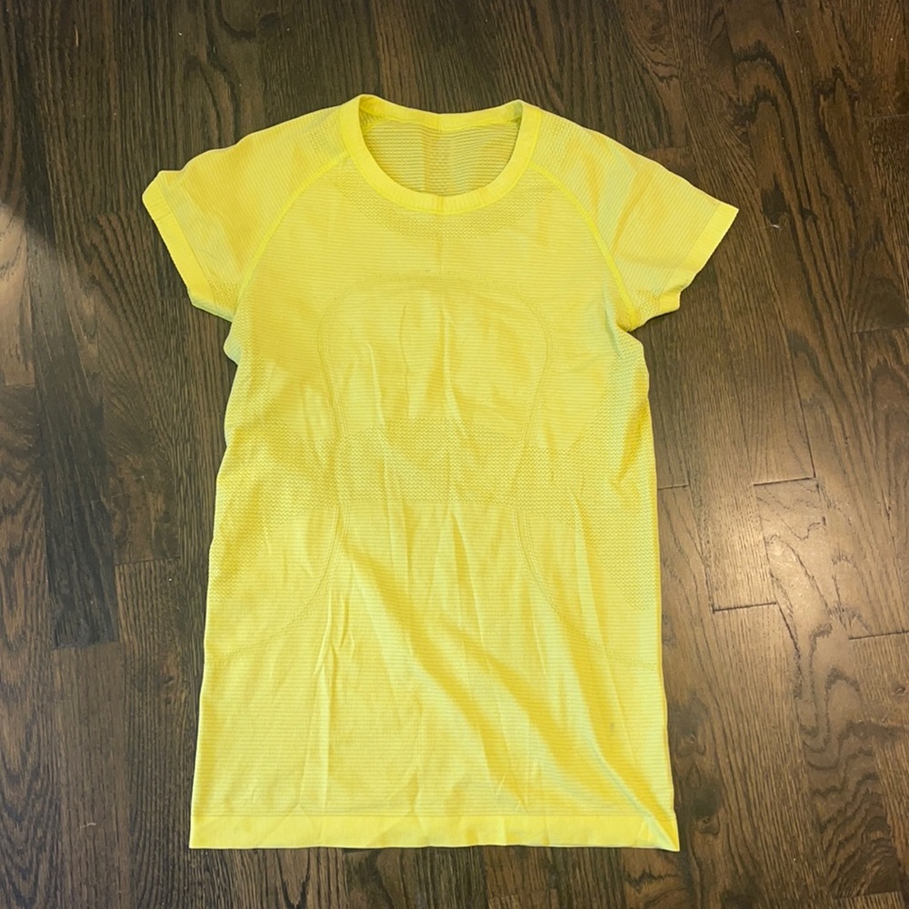 Lululemon Swiftly Tech Bright Yellow Green Top